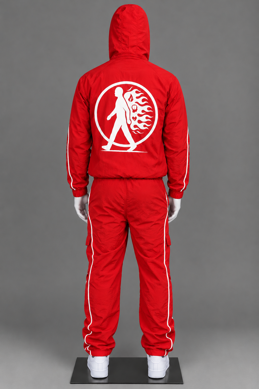 Red Windbreaker Tracksuit