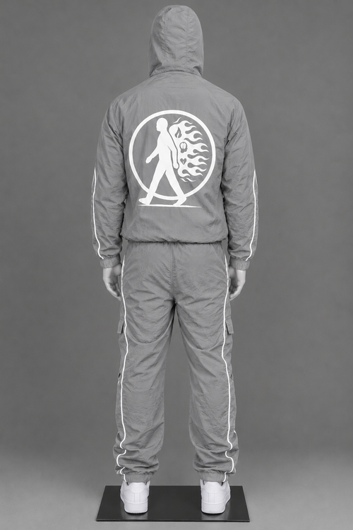Grey Windbreaker Tracksuit