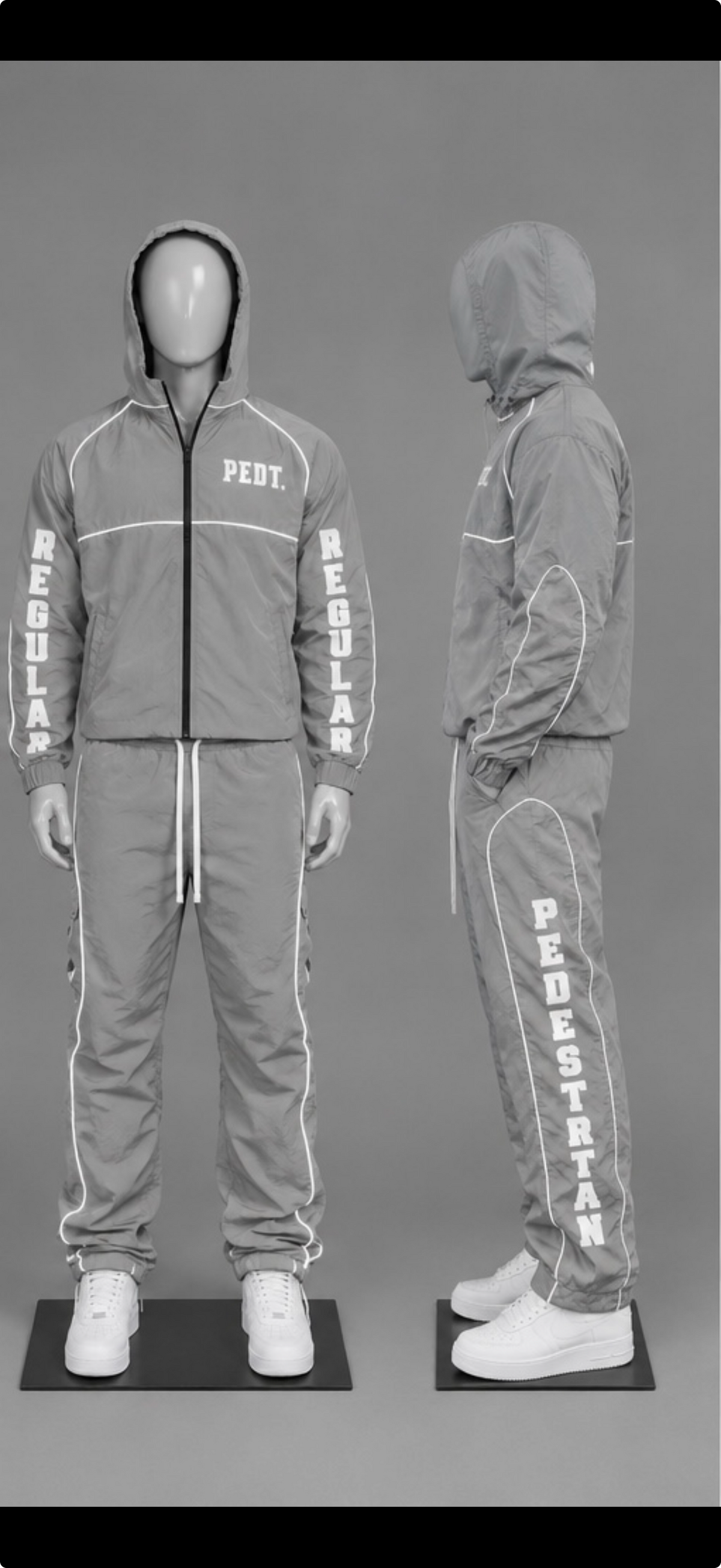 Grey Windbreaker Tracksuit
