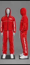 Red Windbreaker Tracksuit